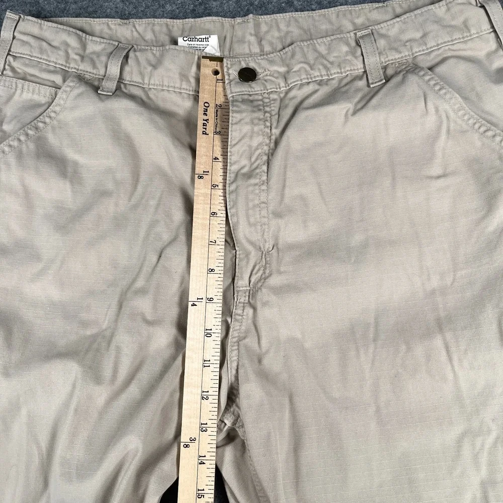 Carhartt Pants Men's 38x30 Dungaree Fit Beige Work‎ Pants Stretch